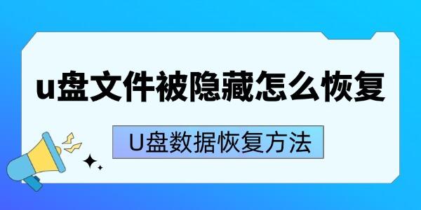 u盤文件被隱藏怎么恢復