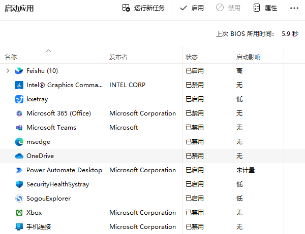 禁用電腦的啟動項