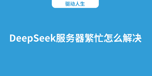 DeepSeek服務(wù)器繁忙怎么解決 試試這5個方法