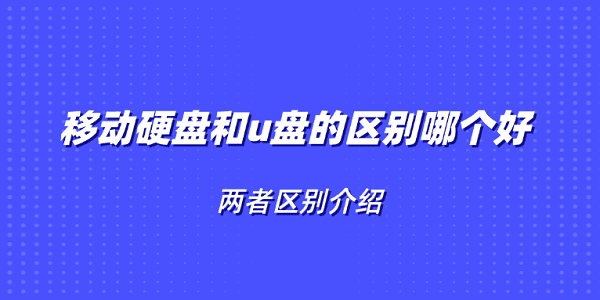 移動(dòng)硬盤(pán)和u盤(pán)的區(qū)別哪個(gè)好 兩者區(qū)別介紹