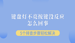 鍵盤(pán)燈不亮按鍵沒(méi)反應(yīng)怎么回事 5個(gè)排查步驟輕松解決